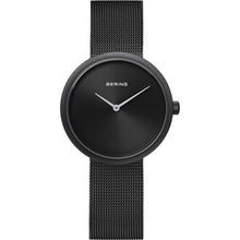 Gents Black Stainless Steel Bracelet Watch With Black Dial