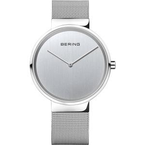 Unisex Stainless Steel Bracelet Watch With Silver Dial