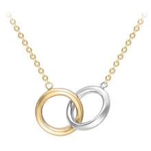  9ct Yellow And White Gold 2 Ring Necklace