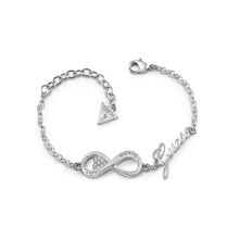  Ladies Endless Love Stainless Steel Guess Infinity Bracelet With Swarovski Crystals