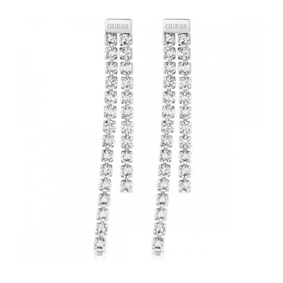 Ladies Stainless Steel 2 Strand Drop Swarovski Crystal Earrings
