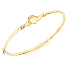  9ct Gold Claddagh Bangle