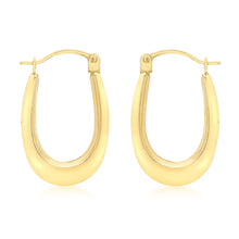  9ct Gold Plain Polished Creole Earrings