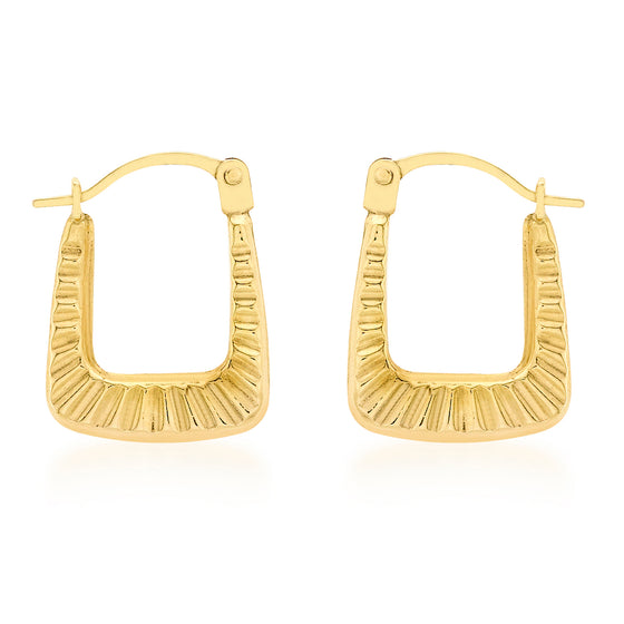 9ct Gold Handbag Creole Earrings