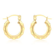  9ct Gold Harlequin Patterned Creole Earring