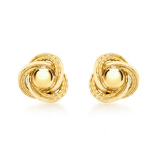  9ct Gold Knot And Ball Style Earrings