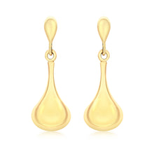  9ct Gold Bell Shaped Drop Earrings