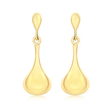  9ct Gold Bell Shaped Drop Earrings
