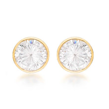  9ct Gold CZ Stud Earrings