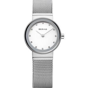 Ladies Round Dial Stainless Steel Bracelet Watch Silver Dial