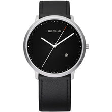  Gents Leather Strap Watch With Black Dial