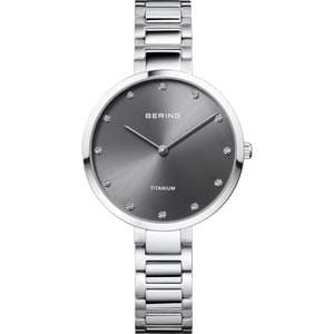 Ladies Titanium Bracelet Watch With Grey Dial