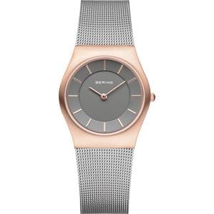 Ladies Rose Gold Plate And Steel Bracelet Watch