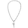 Sterling Silver Plated Heart Long Knot Necklace