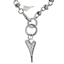  Sterling Silver Plated Heart Long Knot Necklace