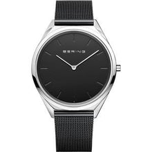  Unisex Stainless Steel Strap Watch With Black Dial