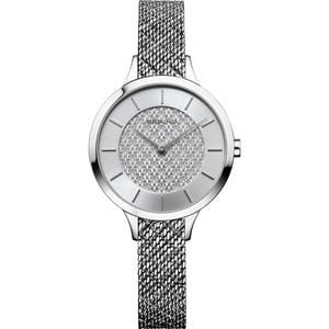 Ladies Stainless Steel Bracelet Watch Silver Dial