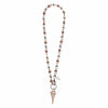 Two Tone Knotted 46cm Chain Necklace with a Diamante Heart Pendant