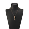 Rose Gold Plated Delicate Necklace with a 3 Heart Drop Pendant