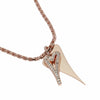 Rose Gold Plated Boo Style Heart Necklace 47cm With Modern Chain and Czech Crystals