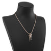 Rose Gold Plated Boo Style Heart Necklace 47cm With Modern Chain and Czech Crystals