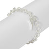 Textured Links Chain Bracelet with a Solid and Diamanté Heart Shaped Pendant