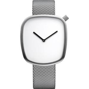 Unisex Stainless Steel Bracelet Watch With Silver Dial