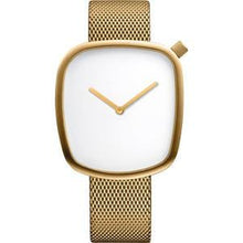  Unisex Goldplated Bracelet Watch With White Dial