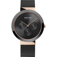  Gents Black And Rose Gold Stainless Steel Bracelet Watch
