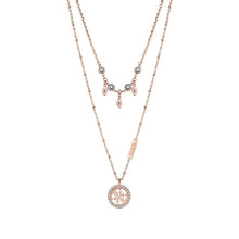  Tropical Sun Rose Gold Plate And Stainless Steel Necklace