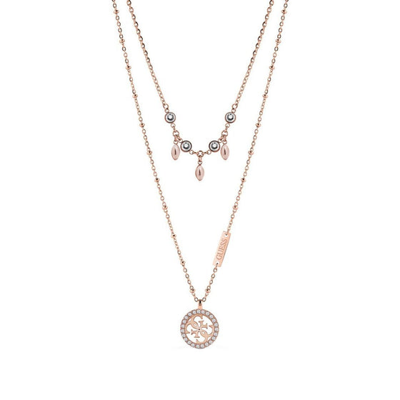 Tropical Sun Rose Gold Plate And Stainless Steel Necklace