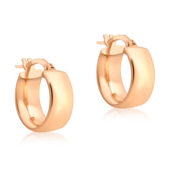 9ct Rose Gold Band Style Earrings