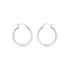  9ct White Gold Creole Earrings