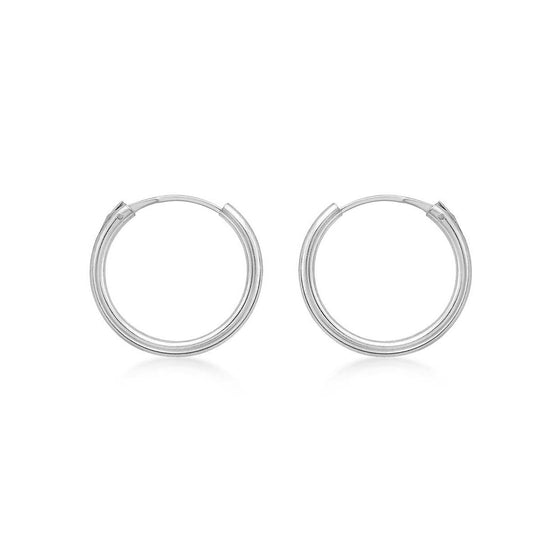 9ct 13mm White Gold Sleepers