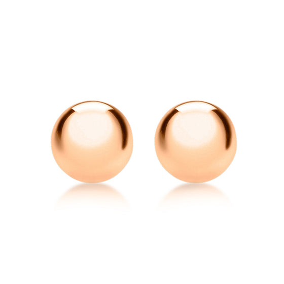 9ct Rose Gold Ball Studs