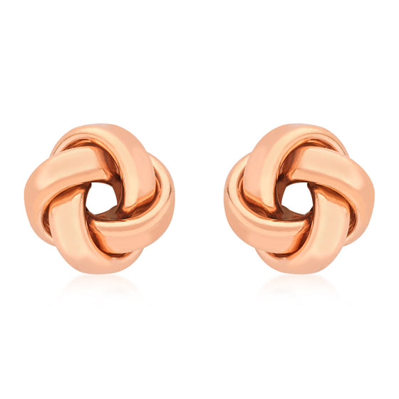 9ct Rose Gold Knot Earrings