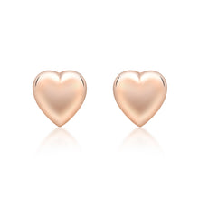  9ct Rose Gold Heart Earrings
