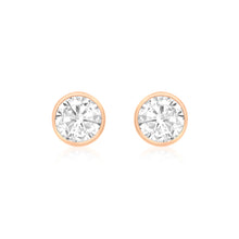  9CT Rose Gold CZ Stud Earrings