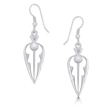  Thistle Drop Silver Earrings