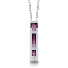  Large Castle Pendant with Purple Enamel