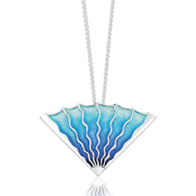  Ocean Blue Silver Enamel Pendant