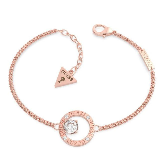 Rose Gold Plated Crystal In Circle Bracelet