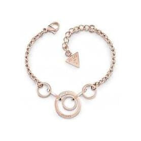 Ladies Rose Gold Eternal Circles Bracelet With Swarovski Crystals