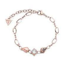  Ladies Rose Gold Plated Bracelet With Large Single Swarovski Stone