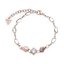 Ladies Rose Gold Plated Bracelet With Large Single Swarovski Stone