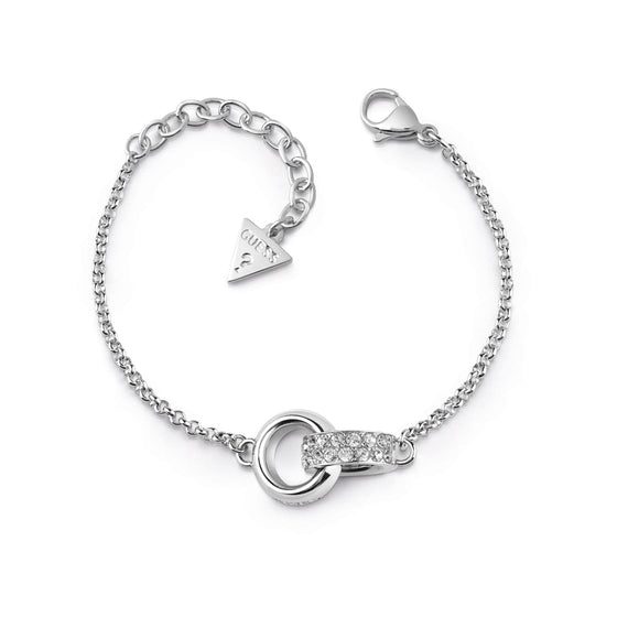 Ladies Embrace Bracelet. Stainless Steel With Swarovski Crystals