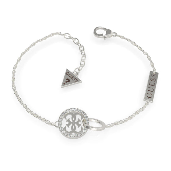 Ladies Guess Signature Circle Bracelet With Surrounding Swarovski Crystals