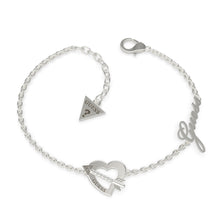  Ladies Across My Heart Stainless Steel Bracelet With Swarovski Crystals