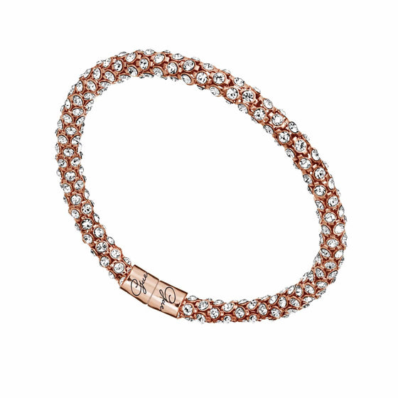 Ladies Rose-Gold Glamazon Bangle With Swarovski Crystals