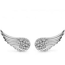 Ladies Angel Wing Stud Earrings With Swarovski Crystals